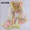 Image of Long Chiffon Floral Scarf - Glam Up Accessories