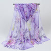 Image of Long Chiffon Floral Scarf - Glam Up Accessories