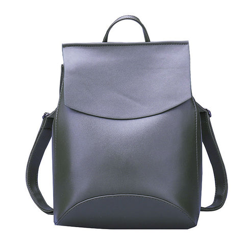 Quality Trapeze Faux Leather Backpack - Glam Up Accessories