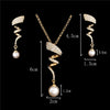 Image of Elegant Simulated Pearl Necklace & Earrings Set - Glam Up Accessories