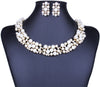 Image of Elegant Simulated Pearl Necklace & Earrings Set - Glam Up Accessories