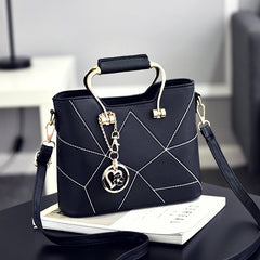Luxury Designer Embossed Top Handle Shoulder Bag - Glam Up Accessories