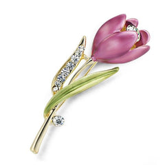 Tulip Flower Brooch - Glam Up Accessories