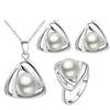 Image of Simulated Pearl Necklace, Earrings & Ring Set - Glam Up Accessories