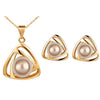 Image of Simulated Pearl Necklace, Earrings & Ring Set - Glam Up Accessories