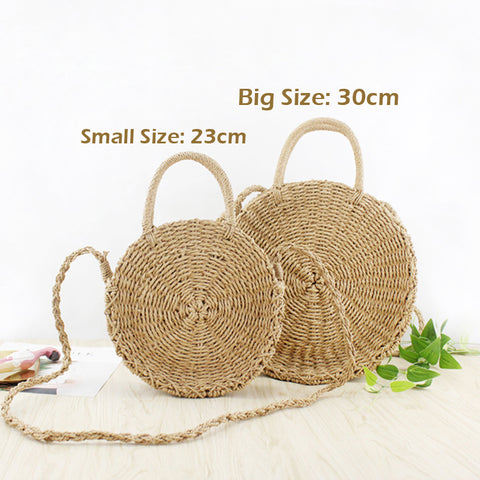 Handmade Straw Woven Shoulder Bag - Glam Up Accessories