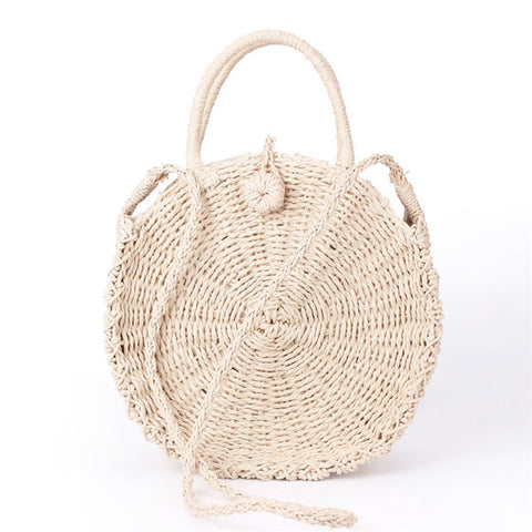 Handmade Straw Woven Shoulder Bag - Glam Up Accessories