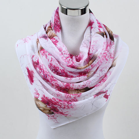 Soft Flower Print Summer Shawl - Glam Up Accessories