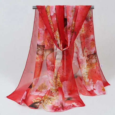 Soft Flower Print Summer Shawl - Glam Up Accessories