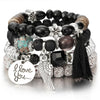 Image of Vintage Natural Crystal Charm Bead Bracelets