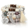 Image of Vintage Natural Crystal Charm Bead Bracelets