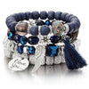 Image of Vintage Natural Crystal Charm Bead Bracelets