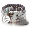 Image of Vintage Natural Crystal Charm Bead Bracelets