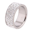 Image of Crystal Lined Stainless Steel Ring - Glam Up Accessories