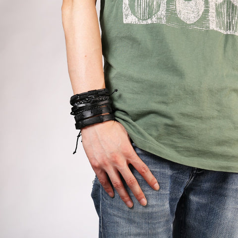 Vintage Multi-layer Leather Men's Bracelet