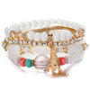 Image of Vintage Natural Crystal Charm Bead Bracelets