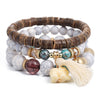 Image of Vintage Natural Crystal Charm Bead Bracelets