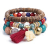 Image of Vintage Natural Crystal Charm Bead Bracelets