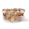 Image of Vintage Natural Crystal Charm Bead Bracelets