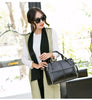 Image of Stylish Patchwork Split Leather Shoulder Bag - Glam Up Accessories